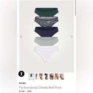Skims Fits Everybody Cheeky Brief Pack - Medium